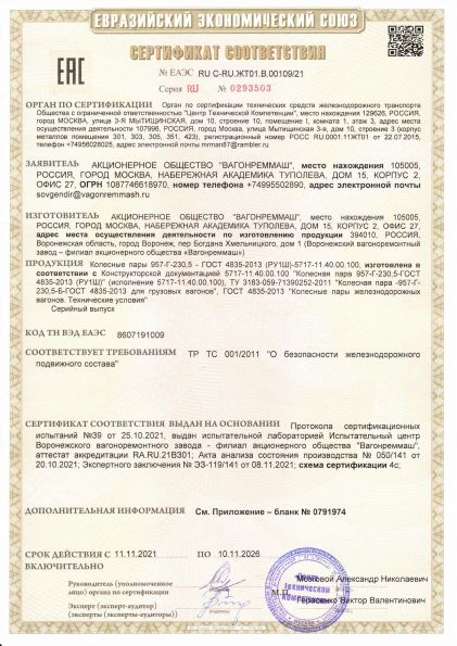 сертификат на КП 5717 109/21 (лист 1)