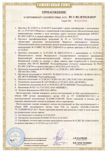 сертификат на ВНС 47д ч.2